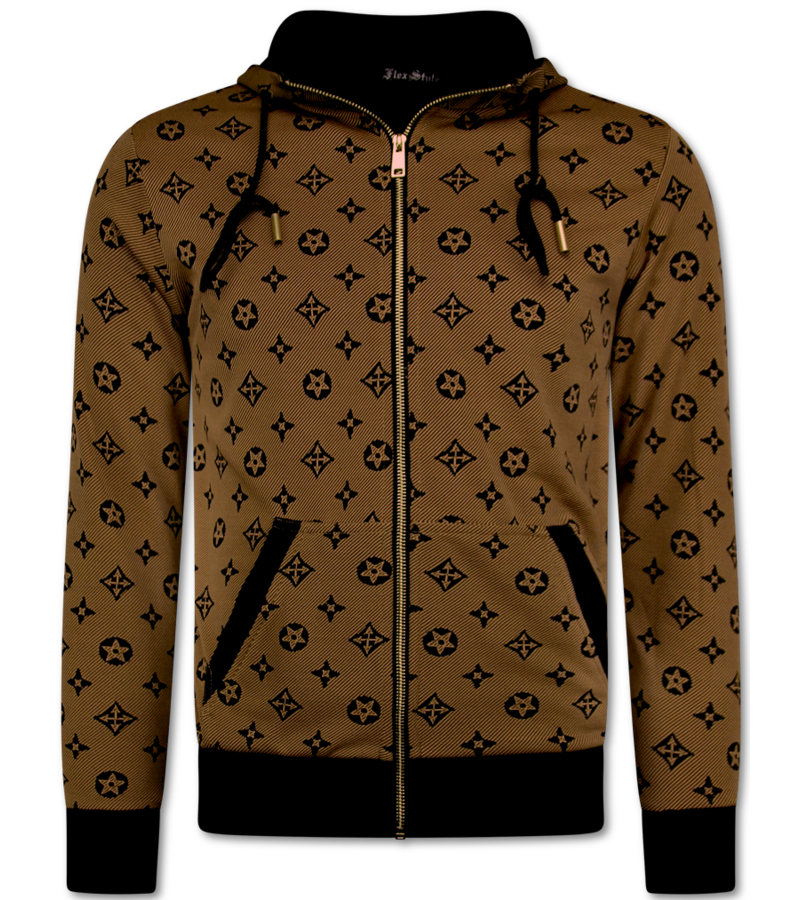 Top Star Twinset - Herrträningsoverall - Herrjoggingdräkt - Herrhemmadräkt - 5036 - Brun