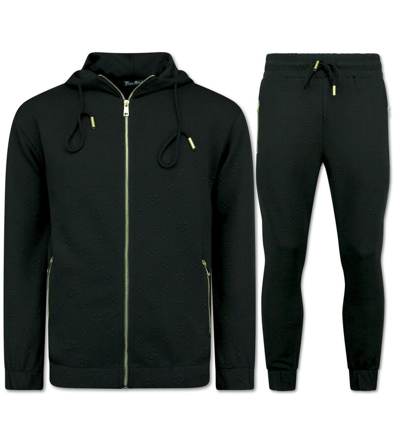 TopStar Sommarträningsoverall herr - joggingoverall herr vuxna - hemmaoverall herr - 5035 - Svart