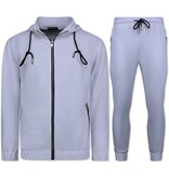 Top Star Herrfritidsdräkt - Herrträningsdräkt - Herrjoggingdräkt - 5035 - Vit