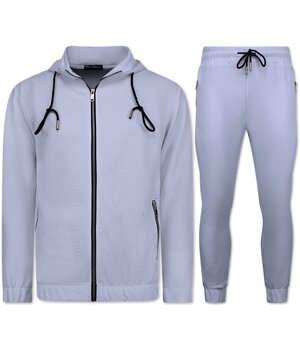 Top Star Herrfritidsdräkt - Herrträningsdräkt - Herrjoggingdräkt - 5035 - Vit