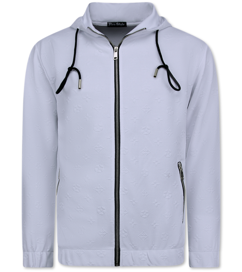 Top Star Herrfritidsdräkt - Herrträningsdräkt - Herrjoggingdräkt - 5035 - Vit