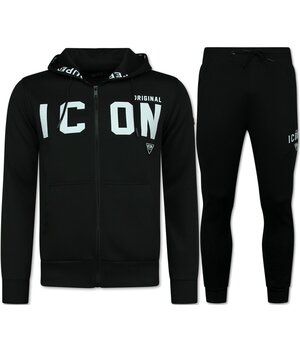 Top Star ICON Träningsoverall Herr - Joggingdräkt Vuxna - Hemmadräkt - Set Herr - 11677 - Svart