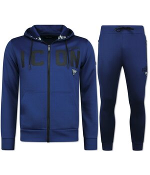 Top Star ICON Hemmadräkt Herr - Träningsdräkt Vuxna - Joggingdräkt Herr - Set Herr - 11677 - Blå