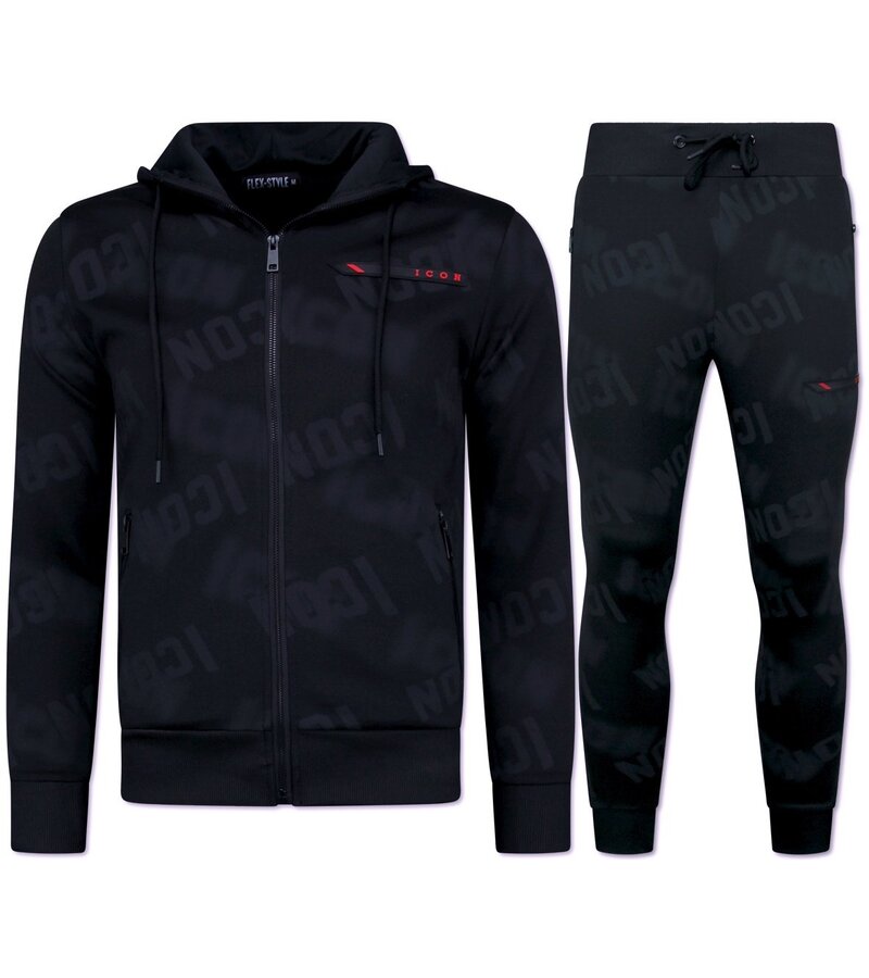 Top Star ICON Jogging Suit Herr - Träningsoveraller Herr - Träningsoverall Herr - 3790 - Svart