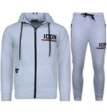 Top Star Hemmadrakt ICON - Herrträningsdräkt - Joggingdräkt för herrar - 3877 - Vit