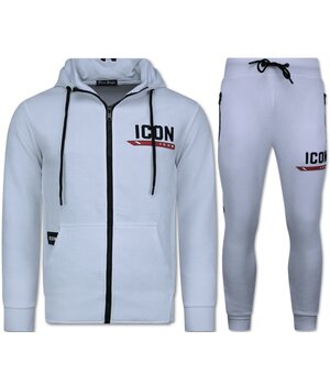 True Rise Hemmadrakt ICON - Herrträningsdräkt - Joggingdräkt för herrar - 3877 - Vit