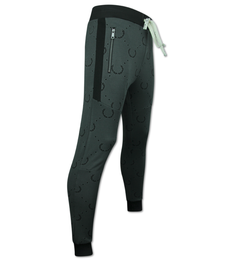 Top Star Herrträningsoverall - Hemmadräkt för män - Joggingdräkt för vuxna - Twinset - 3955 - Grå