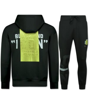 Top Star ICON Hoodie Guldtryck - Joggingdräkt Herr Vuxna - Träningsdräkter Herr - 3789 - Svart