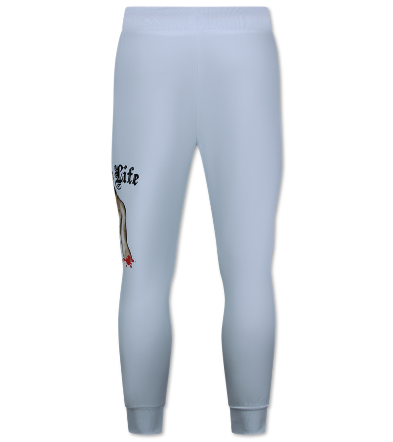 Top Star 2Pac Joggingdräkt Herr - Tupac Träningsdräkter Herr - Hemmadräkt Herr Vuxna - 3390 - Vit