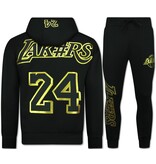 TopStar Lakers Joggingdräkt Herr - Lakers Träningsdräkter Herr - Hemmadräkt Herr Vuxna - 3793 - Svart/Guld