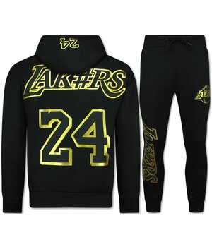 TopStar Lakers Joggingdräkt Herr - Lakers Träningsdräkter Herr - Hemmadräkt Herr Vuxna - 3793 - Svart/Guld