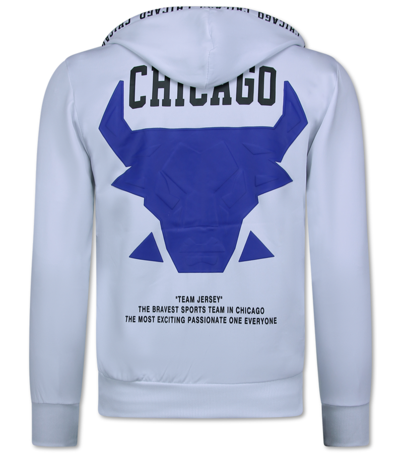 Top Star Chicago Träningsoveraller Herr - Bull Jogging Suit Herr - Hemmadräkt Herr Vuxna - 5231 - Vit