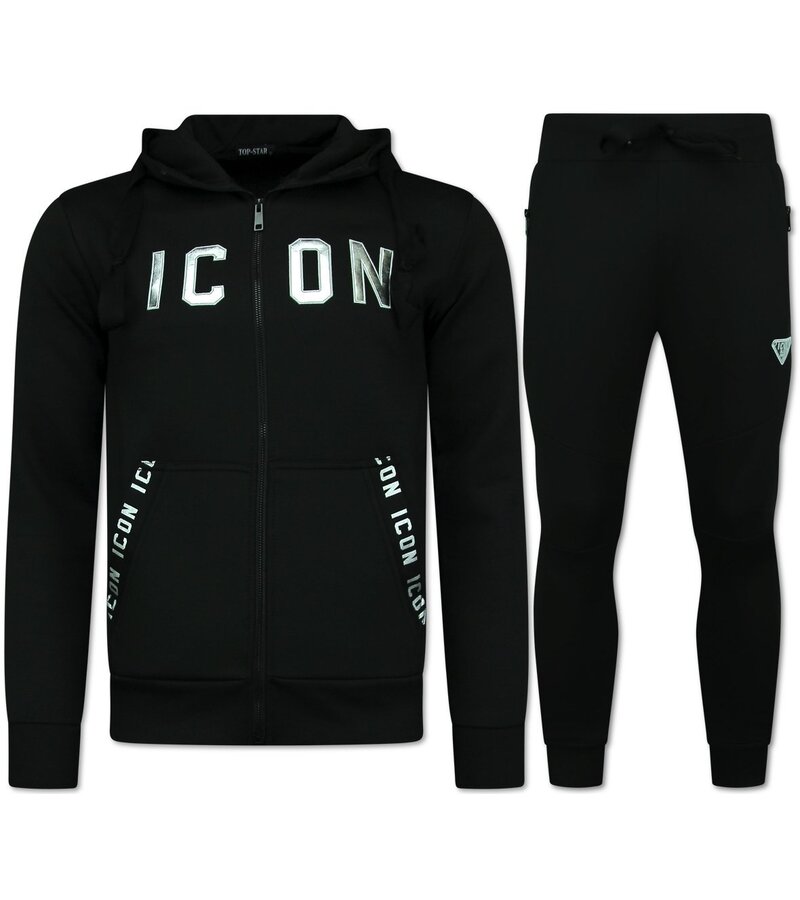 Top Star Träningsoveraller Herr ICON - Joggingdräkt ICON - ICON Hemmadräkt Herr - 11575 - Svart/Silver