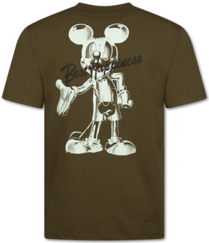 Top Star Herr-T-shirt med roligt tryck - Stor T-shirt Herr - Happiness - 688 - Brun