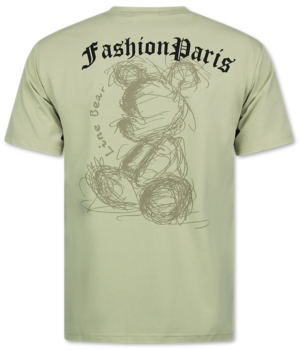 Top Star Herr T-shirt i överdimensionerad storlek - Herr T-shirt med roligt tryck - Rolig skjorta - Björn - 691 - Brun