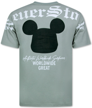 Top Star Överdimensionerad T-shirt Herr - T-shirt Herr med Tryck - Rolig Skjorta - 700 - Grå