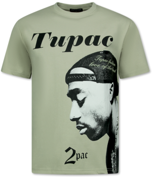 Top Star Tupac - Herr T-shirt med tryck - Herr T-shirt med tryck - Rolig skjorta - 663 - Brun