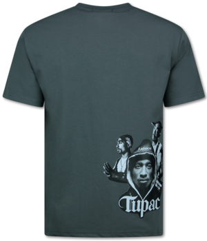 Top Star Överdimensionerad T-shirt Herr - Tupac Shakur - Herr T-shirt med Tryck - Herr T-shirt med Tryck - 672 - Grå
