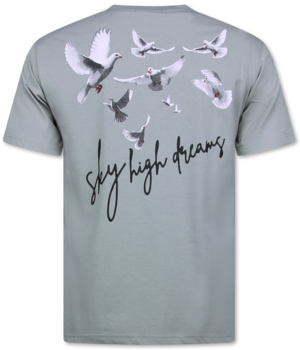 Top Star Oversize T-shirt Herr - T-shirt Herr med Tryck - Rolig Skjorta - 698 - Grå