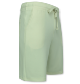 Enos Herr Sommarset - Ribbad Oversized - Tvådelad - Twinset - Set i set - 918 - Beige