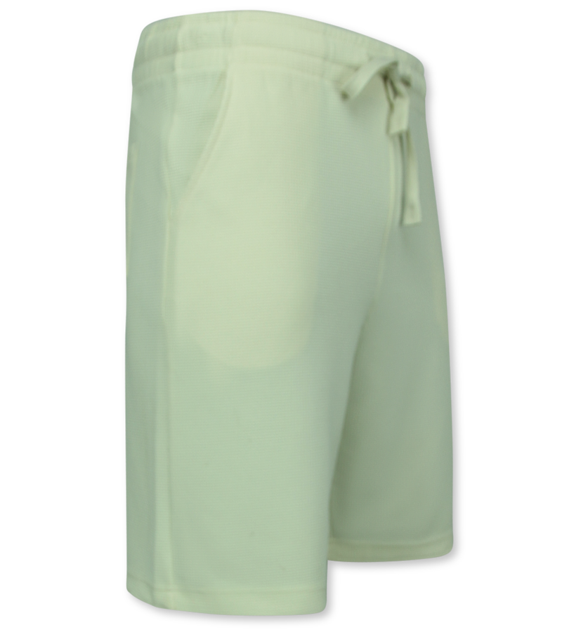 Enos Herr Sommarset - Ribbad Oversized - Tvådelad - Twinset - Set i set - 918 - Beige