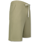 Enos Herr Sommarset - Ribbad Oversized - Tvådelad - Twinset - Set i set - 918 - Brun