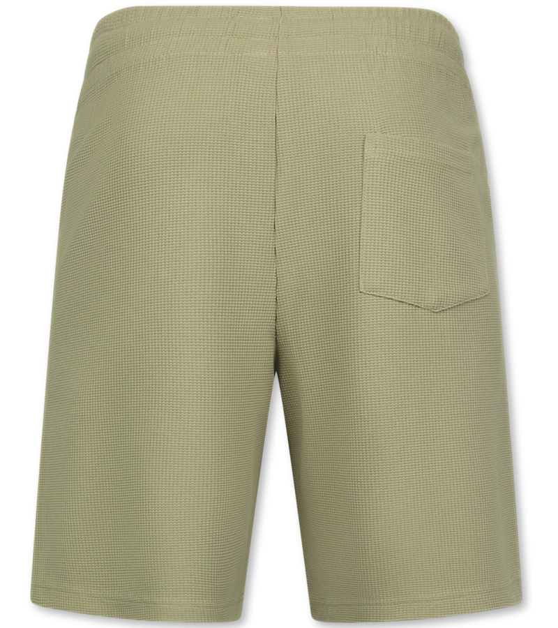 Enos Herr Sommarset - Ribbad Oversized - Tvådelad - Twinset - Set i set - 918 - Brun
