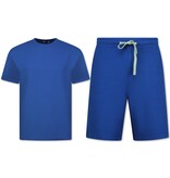 Enos Herr Sommarset - Ribbad Oversized - Tvådelat - Twinset - Set i set - 918 - Blå