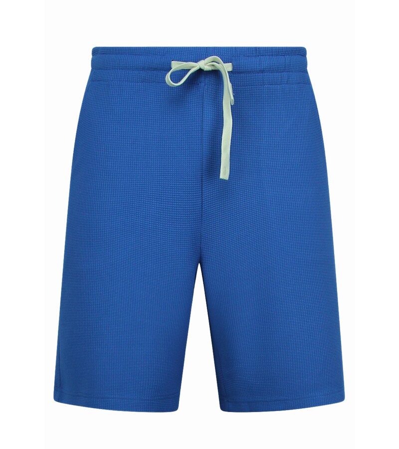Enos Herr Sommarset - Ribbad Oversized - Tvådelat - Twinset - Set i set - 918 - Blå