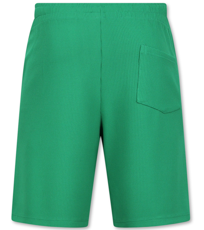 Enos Herr Sommarset - Ribbad Oversized - Tvådelat - Twinset - Set i set - 918 - Grön
