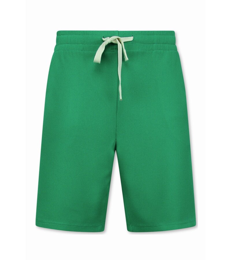 Enos Herr Sommarset - Ribbad Oversized - Tvådelat - Twinset - Set i set - 918 - Grön
