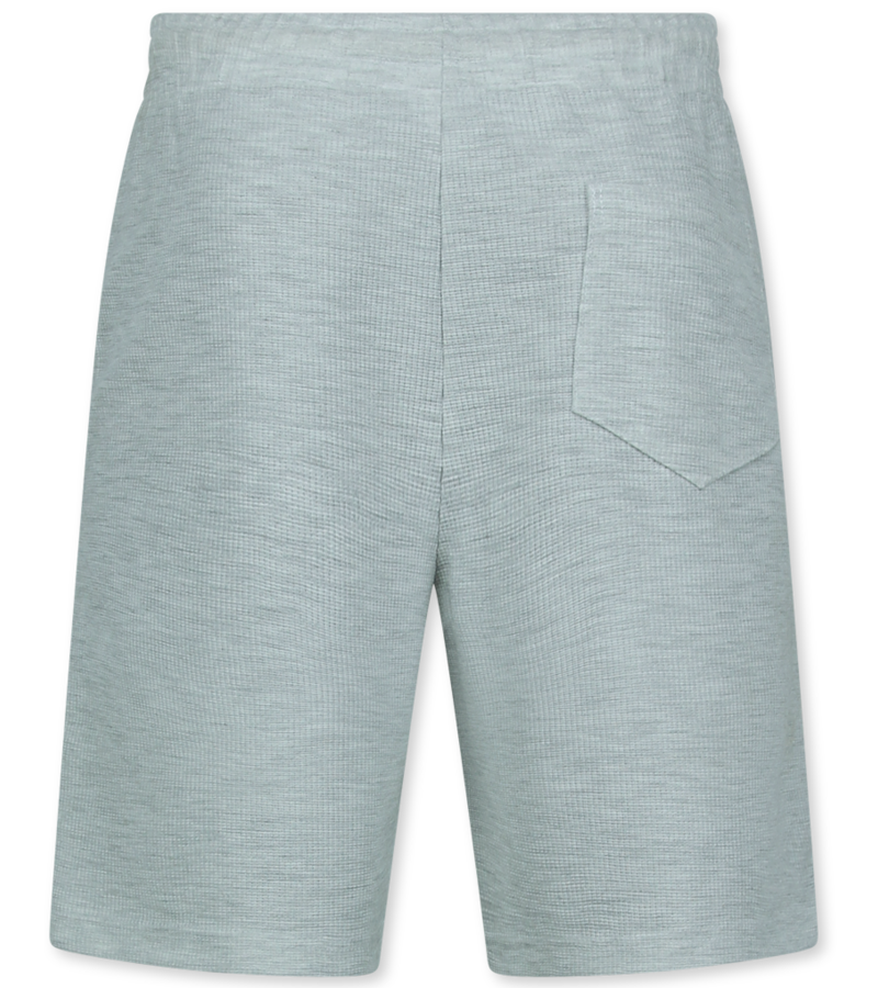 Enos Herr Sommarset - Ribbad Oversized - Tvådelad - Twinset - Set i set - 918 - Grå