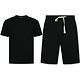 Herr Sommarset - Ribbad Oversized - Tvådelad - Twinset - Set i set - 918 - Svart