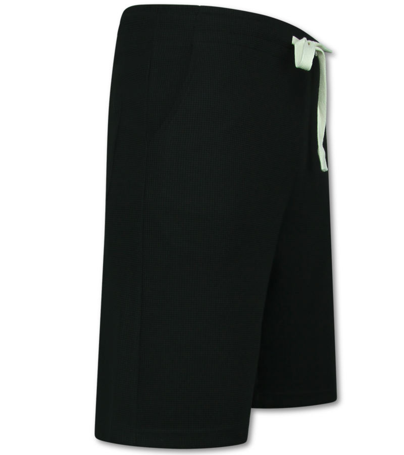 Enos Herr Sommarset - Ribbad Oversized - Tvådelad - Twinset - Set i set - 918 - Svart