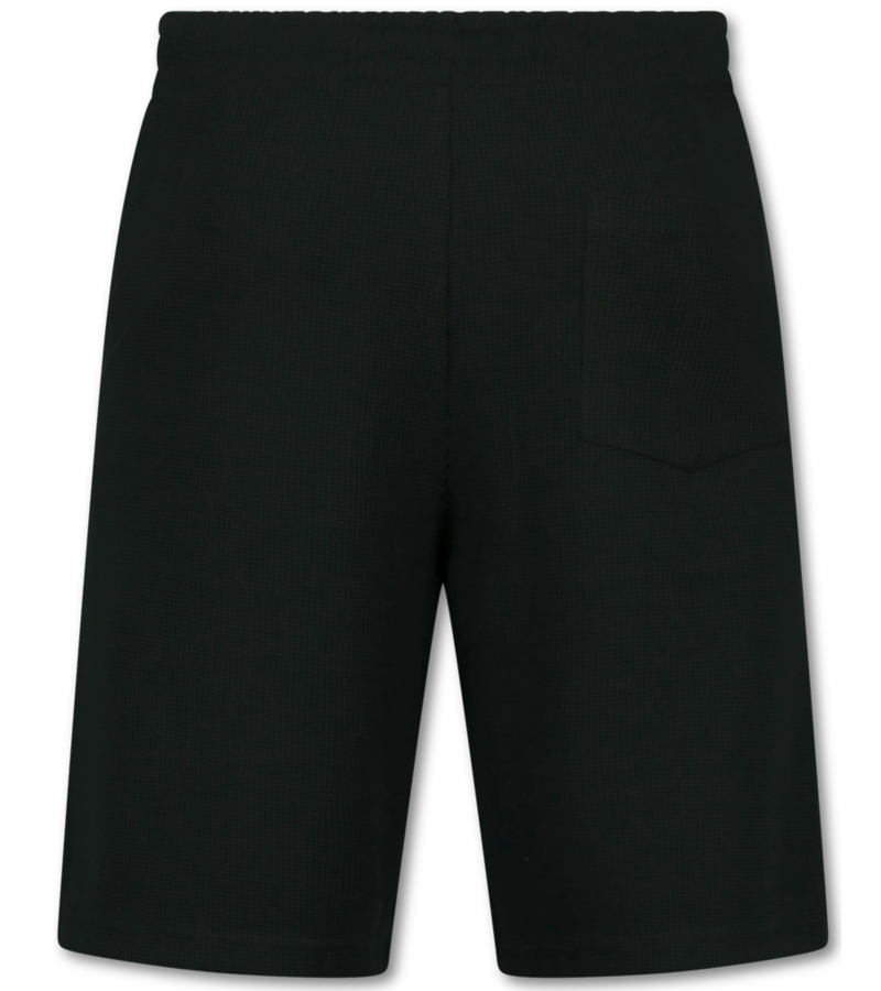 Enos Herr Sommarset - Ribbad Oversized - Tvådelad - Twinset - Set i set - 918 - Svart