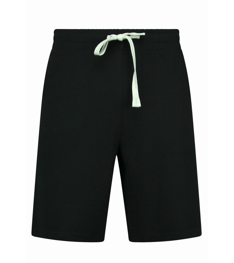 Enos Herr Sommarset - Ribbad Oversized - Tvådelad - Twinset - Set i set - 918 - Svart