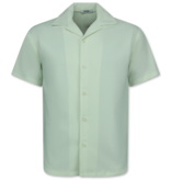 Enos Twinset - Ribbad överdimensionerad skjorta - Herr sommarset - Tvådelat - Set i set - 915 - Beige