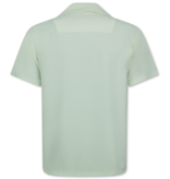 Enos Twinset - Ribbad överdimensionerad skjorta - Herr sommarset - Tvådelat - Set i set - 915 - Beige