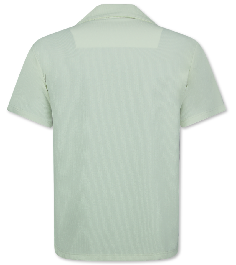 Enos Twinset - Ribbad överdimensionerad skjorta - Herr sommarset - Tvådelat - Set i set - 915 - Beige