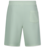 Enos Twinset - Ribbad överdimensionerad skjorta - Herr sommarset - Tvådelat - Set i set - 915 - Beige