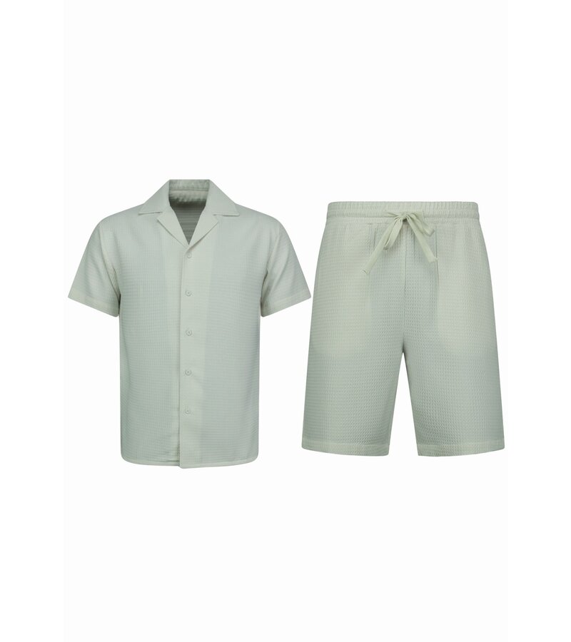 Martina Ribbad överdimensionerad skjorta - Herr sommarset - Tvådelat - Set i delmodell - 0095 - Beige