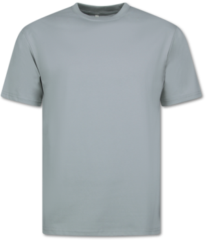 New Ment Herr Oversize T-shirt - Enfärgad T-shirt Vit - 6530 - Grå