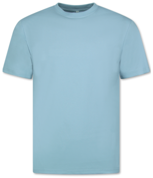 New Ment Herr Oversize T-shirt - Enfärgad T-shirt Vit - 6530 - Blå