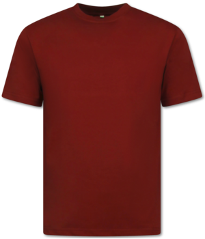 New Ment Herr Oversize T-shirt - Enfärgad T-shirt Vit - 6530 - Bordeaux