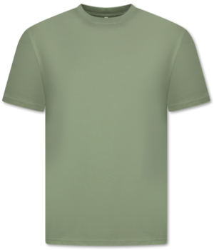 LF Herr Oversize T-shirt - Enfärgad T-shirt Vit - 6530 - Grön