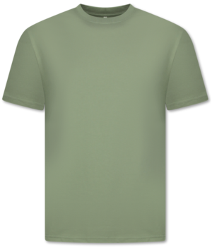 New Ment Herr Oversize T-shirt - Enfärgad T-shirt Vit - 6530 - Grön