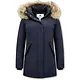 Vinterjackadam - Långa Vinterjacka Dam  - Quiltad Jacka Dam - Slim Fit - Blå