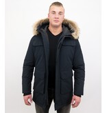 Enos Vinterjacka Herr - Parkas Herr - Herr Vinter Jackor - Långa Jackor Herr - Blå