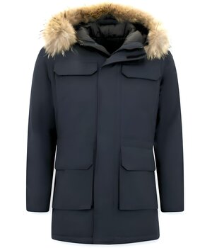 Enos Vinterjacka Herr - Parkas Herr - Herr Vinter Jackor - Långa Jackor Herr - Blå