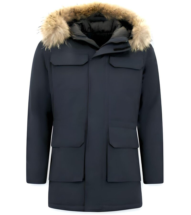 Enos Vinterjacka Herr - Parkas Herr - Herr Vinter Jackor - Långa Jackor Herr - Blå